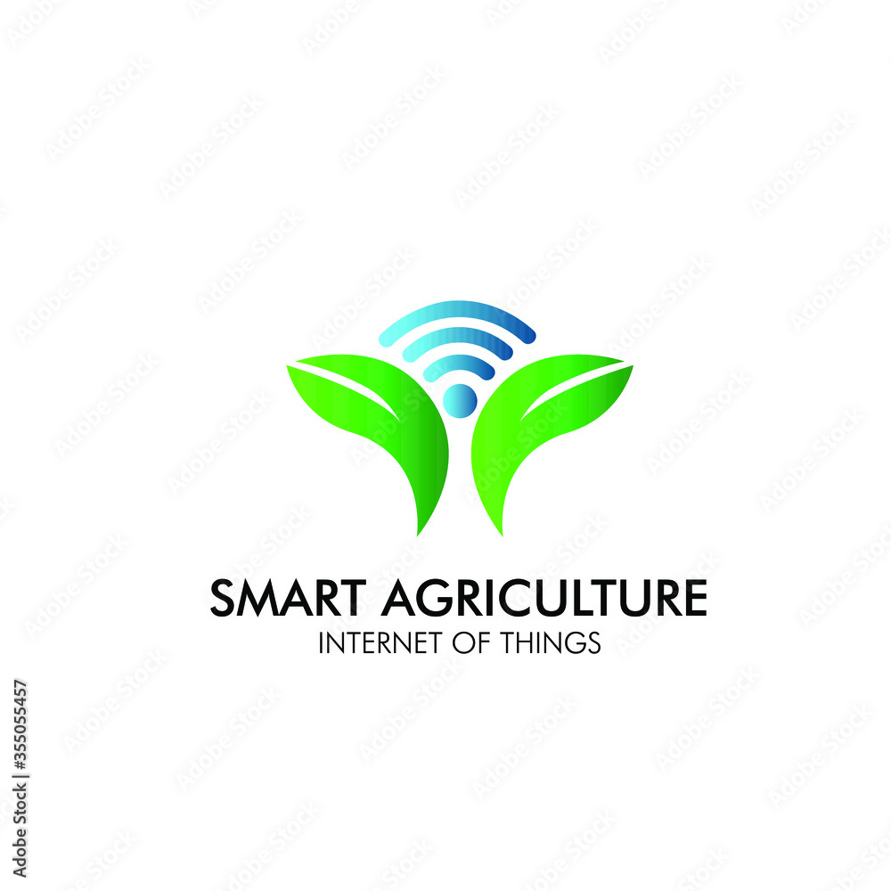 smart agriculture logo icon for startup farming company with internet of things database technology smart agriculture logo icon for startup farming company with internet of things database technology