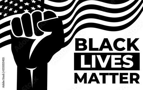 Black Lives Matter. Riot. Vector Illustration