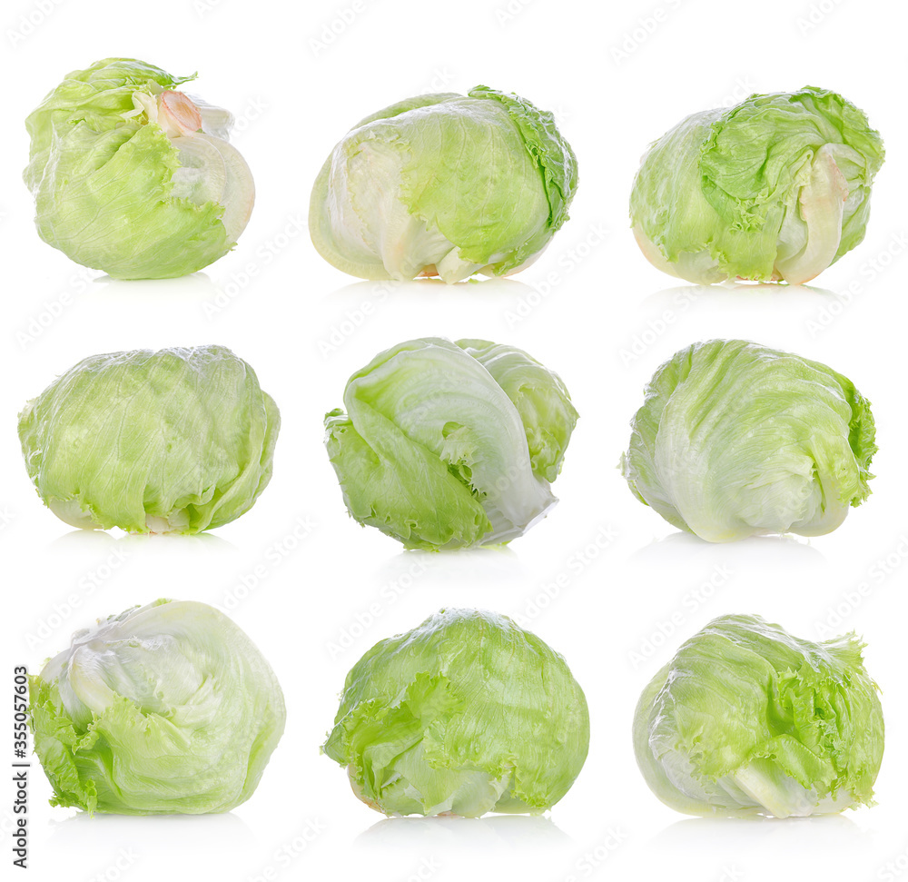 Fresh lettuce isolated on white background. Fresh lettuce isolated on white background.