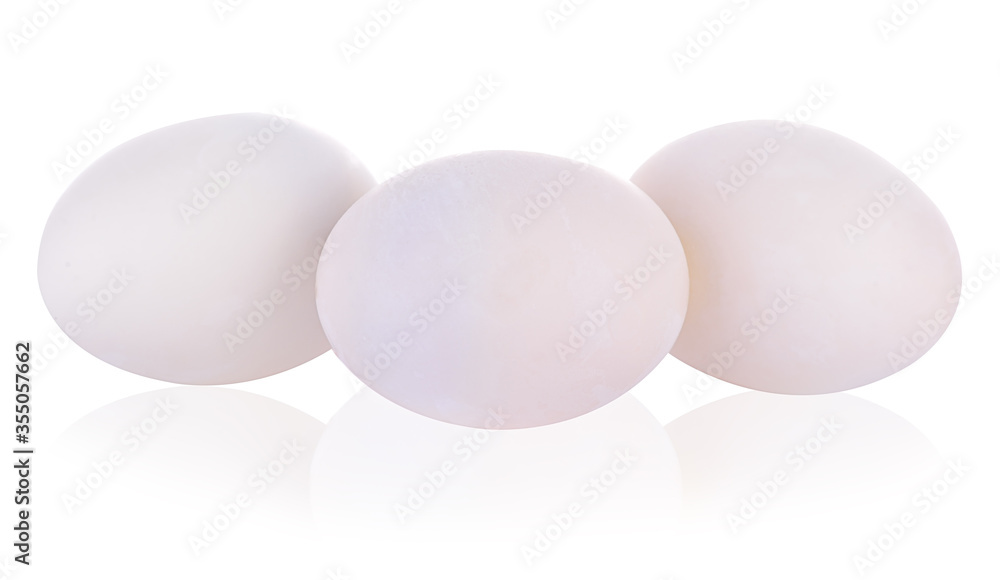salted eggs isolated on white background