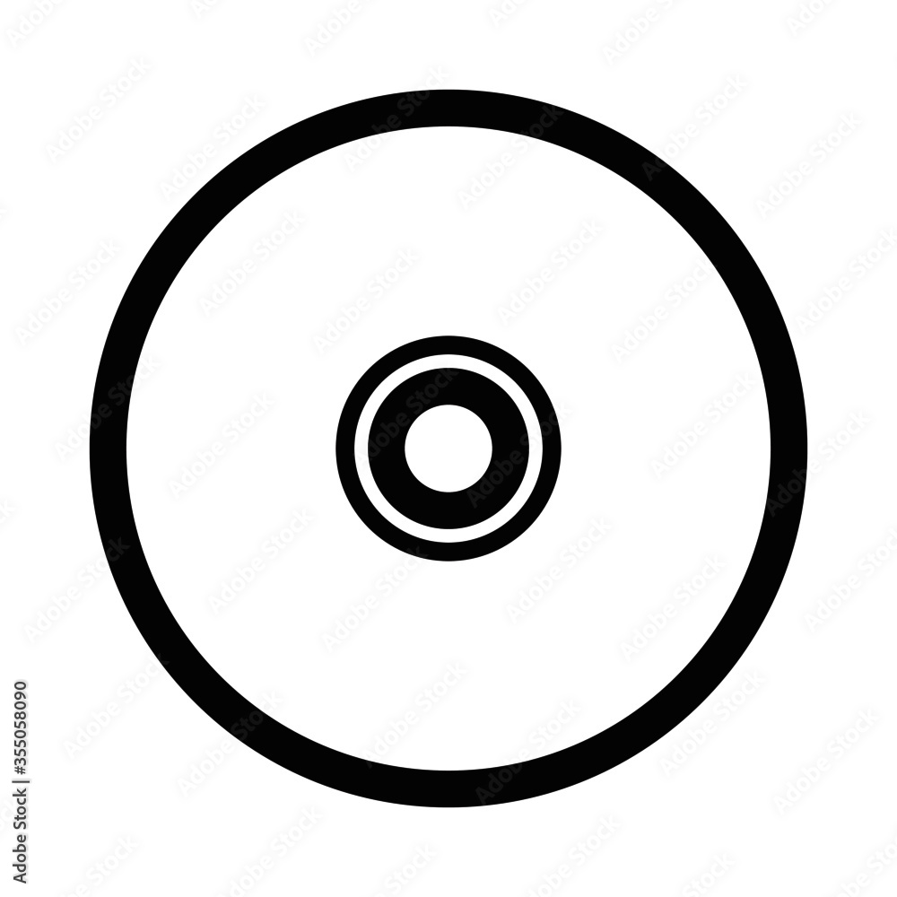Disc and floppy disc for saving data icon Disc and floppy disc for saving data icon