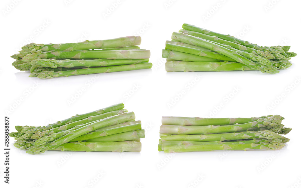 green asparagus isolated on white background. green asparagus isolated on white background.