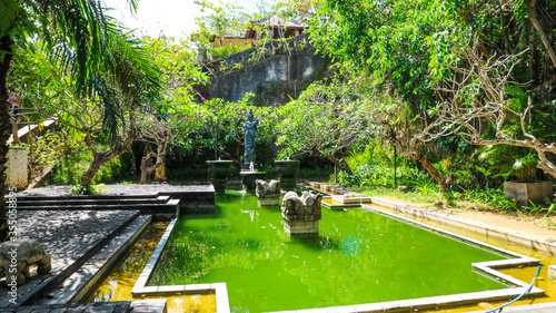 Beautiful park and statue in Bali Indonesia