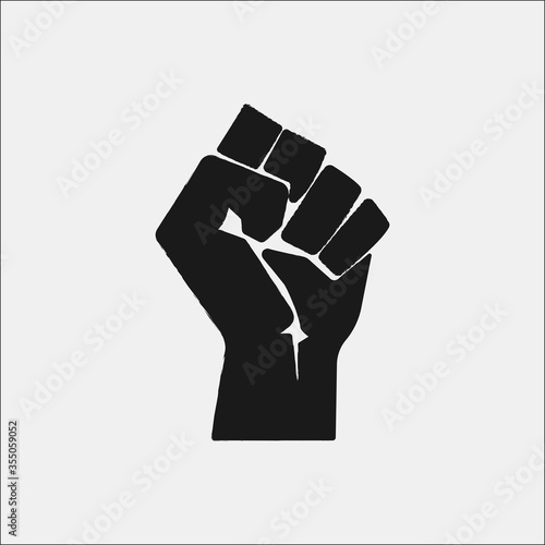 Black Lives Matter Icon. Strong Hand Symbol. Vector Illustration photo
