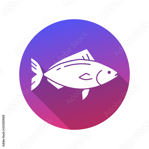 Fish Icon with Shadow.