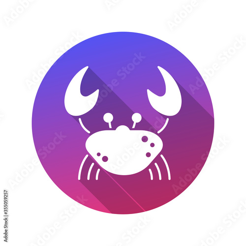 Crab Icon with Shadow.