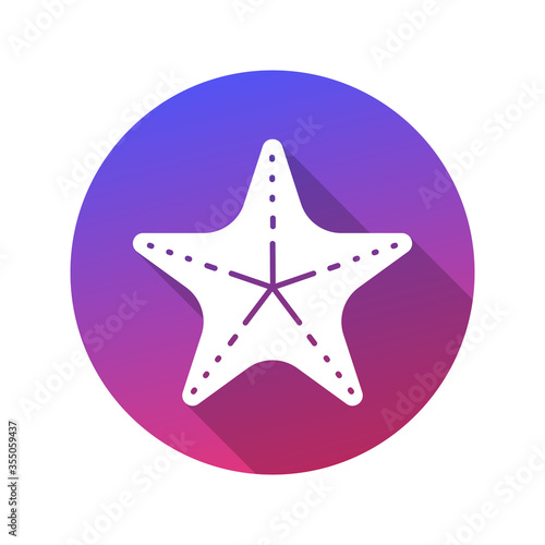 Starfish Icon with Shadow. 