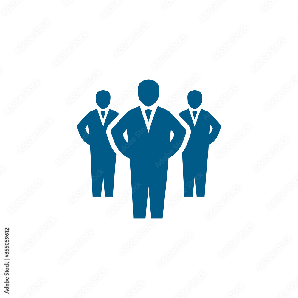 Businessman Blue Icon On White Background. Blue Flat Style Vector Illustration Businessman Blue Icon On White Background. Blue Flat Style Vector Illustration