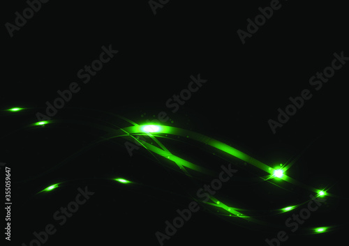Abstract line Background. Light. Green. dark Green background.