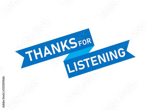 thanks for listening, thanks for listening image vector