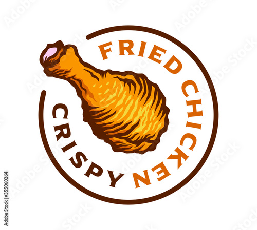 Hot Crispy Fried Chicken logo template