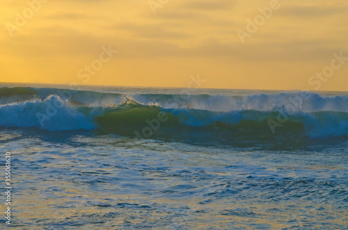 Large Waves on Rockaway Beach, Pacifica, California, USA