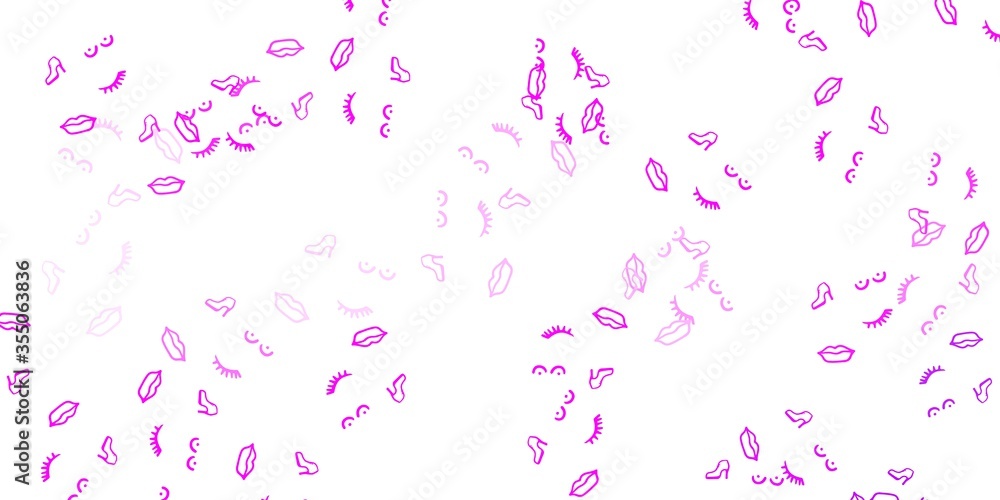 Light Purple, Pink vector texture with women's rights symbols. Light Purple, Pink vector texture with women's rights symbols.