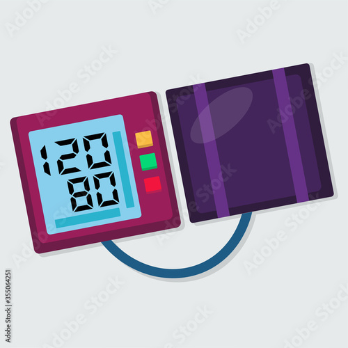 digital sphygmomanometer vector illustration in flat style