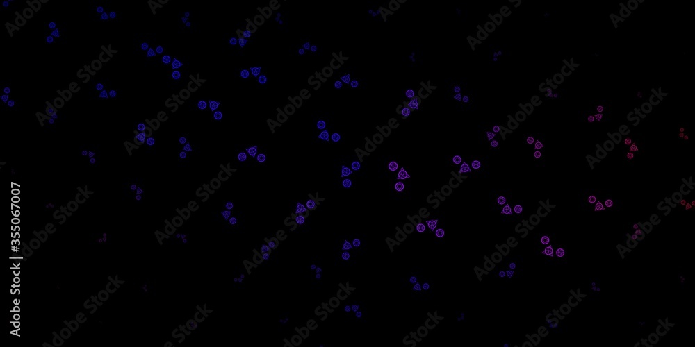 Dark Blue, Red vector texture with religion symbols. Dark Blue, Red vector texture with religion symbols.