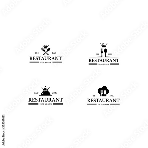 Restaurant logo template vector icon design