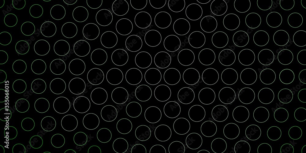 Dark Green vector template with circles. Abstract decorative design in gradient style with bubbles. Design for your commercials. Dark Green vector template with circles. Abstract decorative design in gradient style with bubbles. Design for your commercials.
