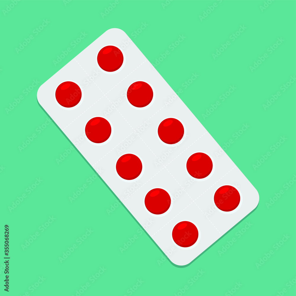red color round ten pills strip packed red color round ten pills strip packed