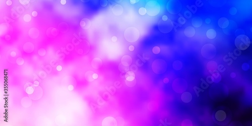 Light Pink, Blue vector background with bubbles. Modern abstract illustration with colorful circle shapes. Pattern for wallpapers, curtains.