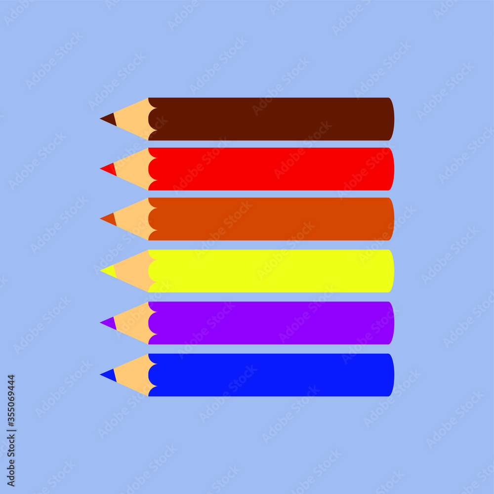 color pencils collections dark brown, red, brown, yellow, violet & blue colors color pencils collections dark brown, red, brown, yellow, violet & blue colors