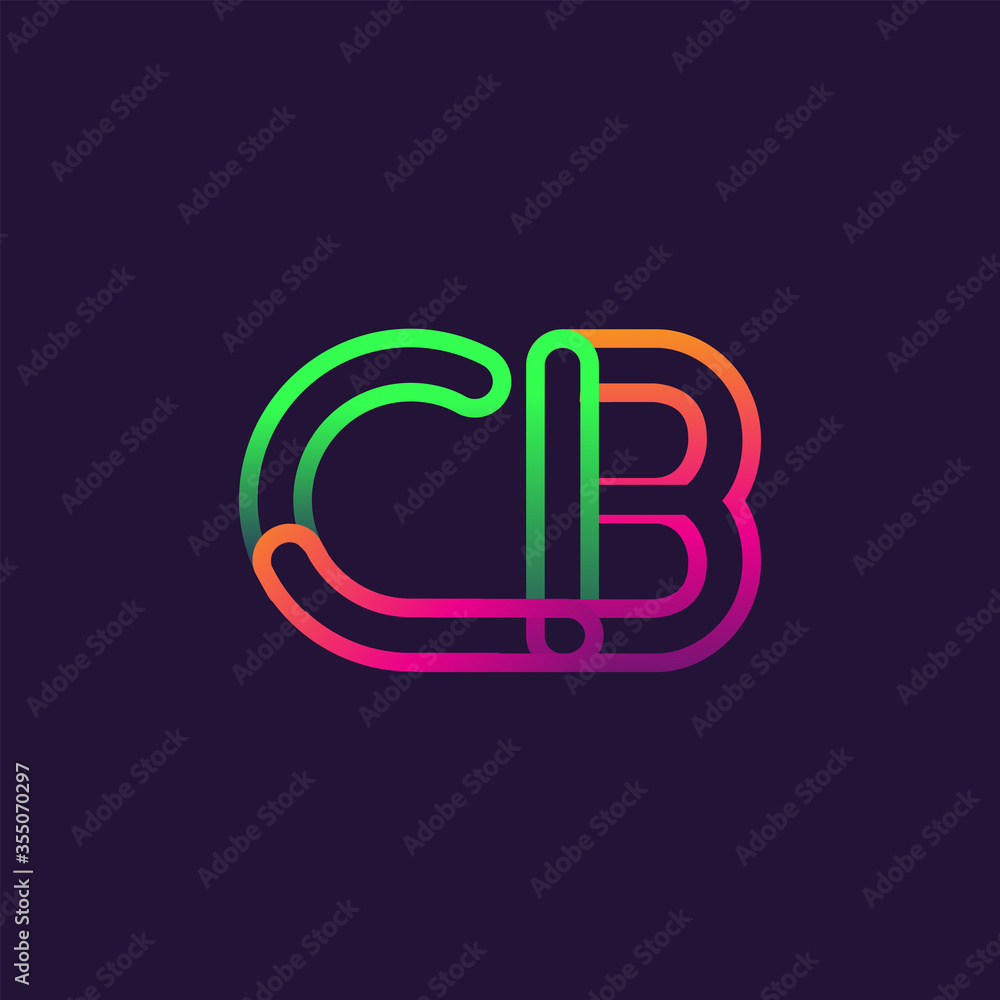 initial logo letter CB, linked outline rounded logo, colorful initial logo for business name and company identity. initial logo letter CB, linked outline rounded logo, colorful initial logo for business name and company identity.