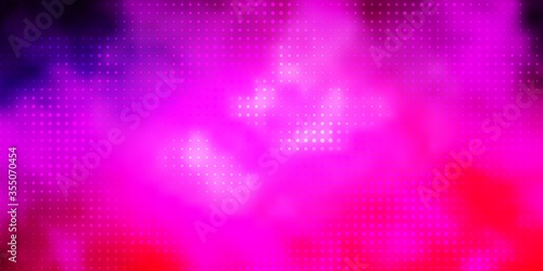 Light Purple, Pink vector texture with disks. Abstract decorative design in gradient style with bubbles. New template for a brand book.