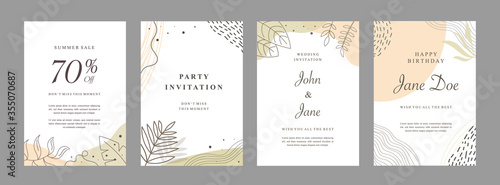 Set of abstract creative artistic templates. Universal cover Designs for Annual Report, Brochures, Flyers, Presentations, Leaflet, Magazine.