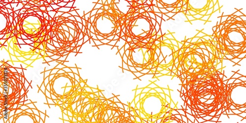 Light Orange vector backdrop with chaotic shapes.
