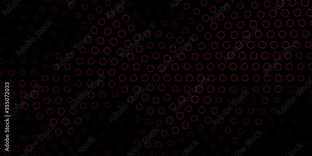 Dark Red vector pattern with spheres. Colorful illustration with gradient dots in nature style. New template for a brand book.