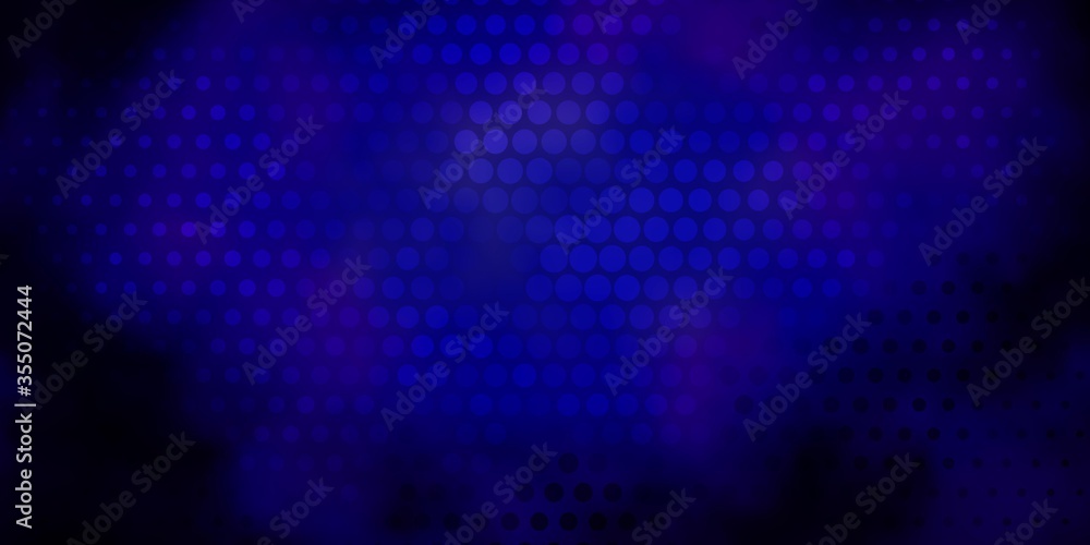 Dark BLUE vector pattern with spheres. Modern abstract illustration with colorful circle shapes. Pattern for websites.