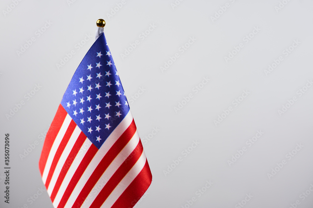 Fototapeta premium US national flag with copy space for text and ads
