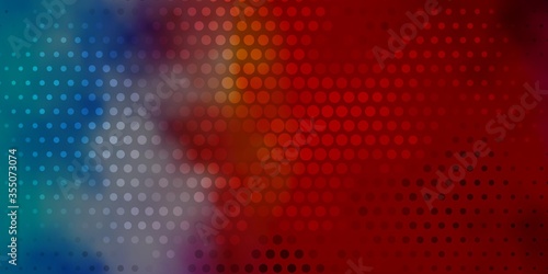 Light Multicolor vector texture with disks. Colorful illustration with gradient dots in nature style. New template for a brand book.