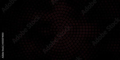 Dark Orange vector layout with circle shapes. Glitter abstract illustration with colorful drops. Design for posters, banners.