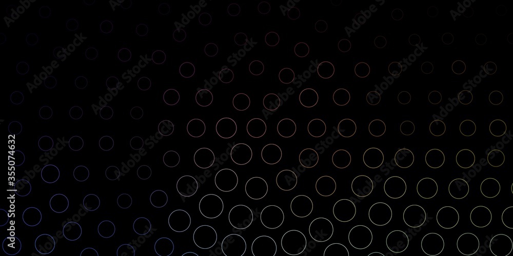 Dark Blue, Yellow vector template with circles. Illustration with set of shining colorful abstract spheres. New template for a brand book.