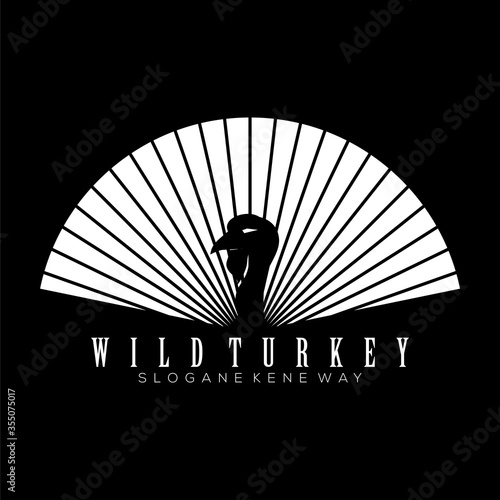 turkey logo wild design vector