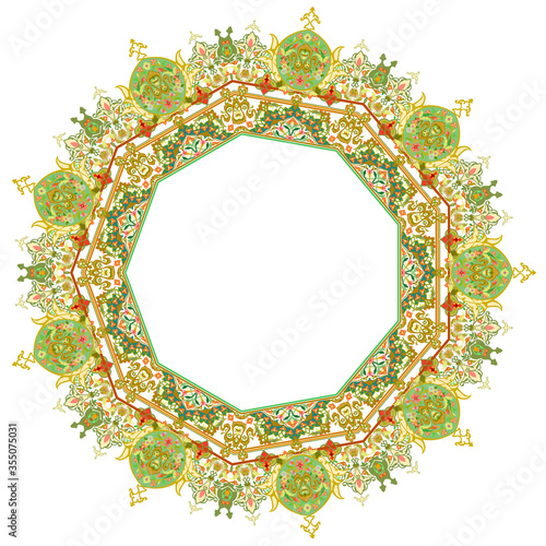 christmas wreath on white background
