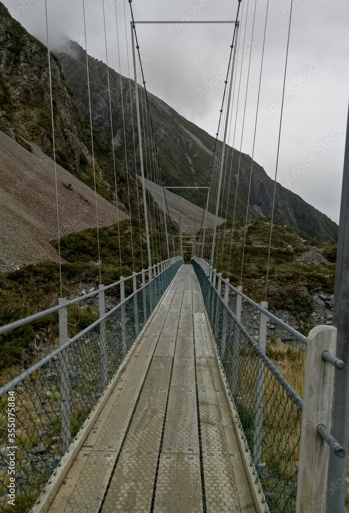 Fototapeta premium The view inside Mt Cook National Park New Zealand