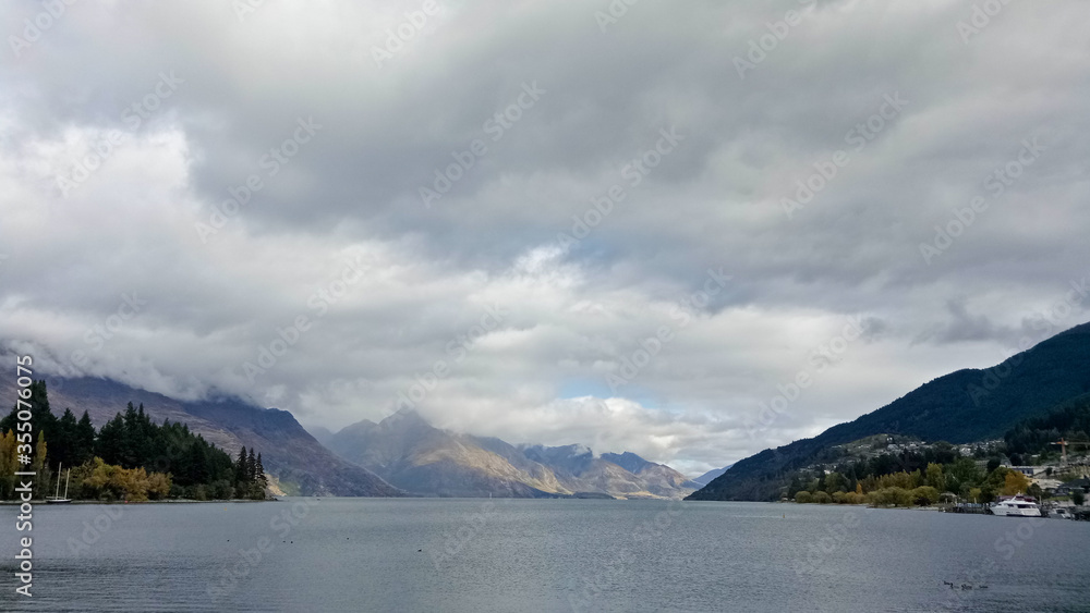 Beautiful view of Lake Wakatipu Queenstown New Zealand