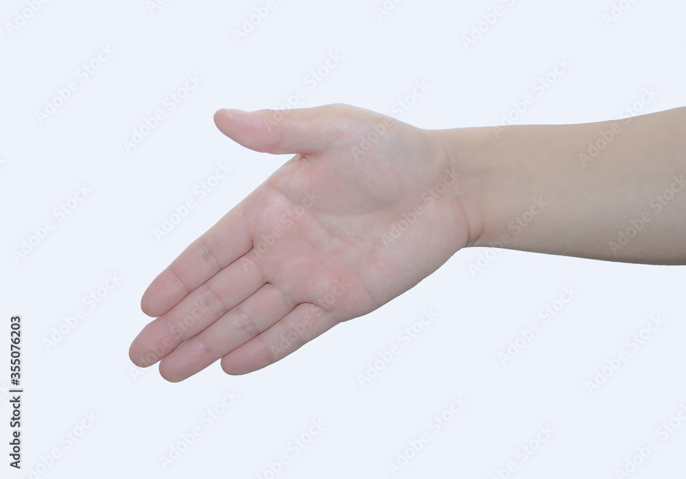 a hand gesture isolate on white background a hand gesture isolate on white background