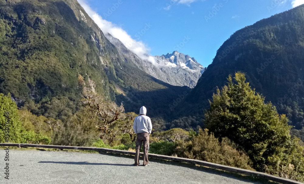 On the way to Milford Sound New Zealand