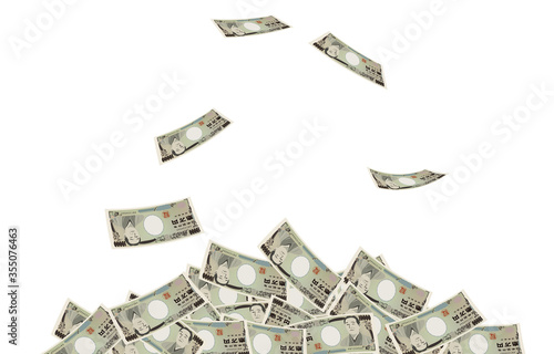 降り積もるお金・一万円札
