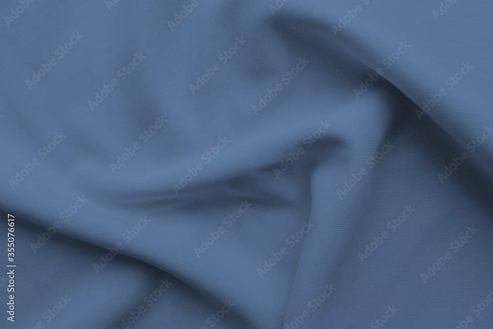 Fototapeta premium Abstract folded clothes mesh background, grey fabric texture