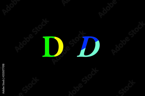 Capital letter D vector image