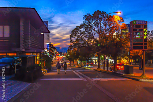 近鉄奈良駅近くからの夕焼け