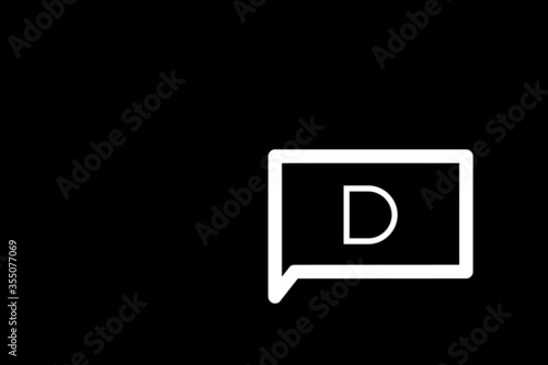 Capital letter D vector image