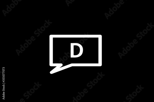 Capital letter D vector image