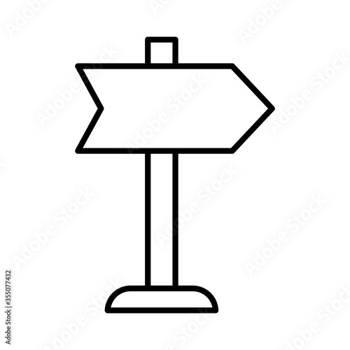 arrow way signal line style icon