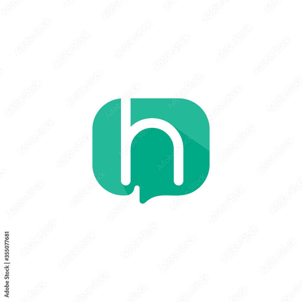 h chat logo talk vector illustration, chat letter h logo h chat logo talk vector illustration, chat letter h logo