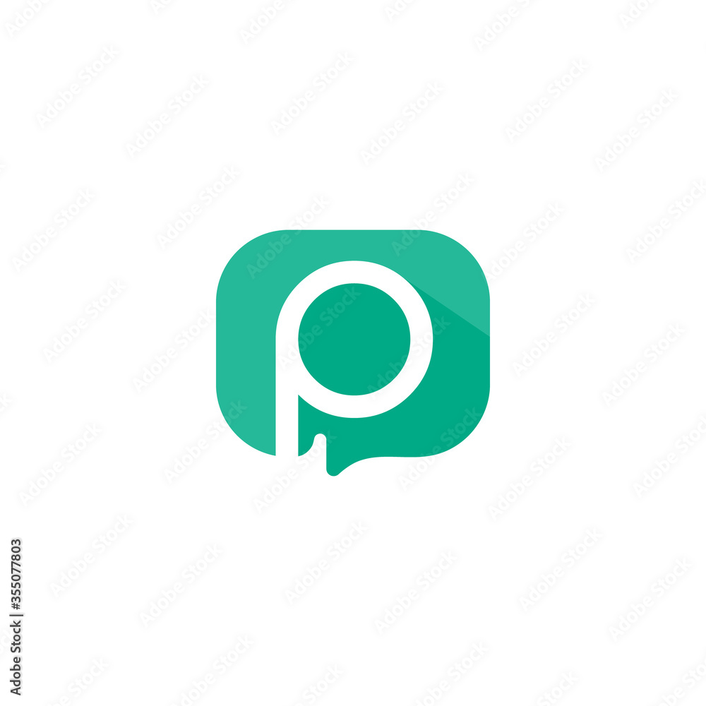 p chat logo talk vector illustration, chat letter p logo p chat logo talk vector illustration, chat letter p logo