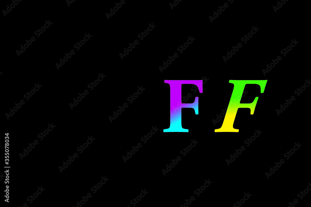 Capital letter F vector image Capital letter F vector image